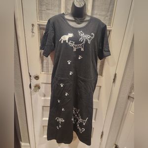 Vintage Cat‎ Themed Maxi Dress